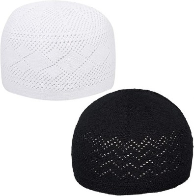 MUSMIR Self Design Prayer Cap Cap(Pack of 2)