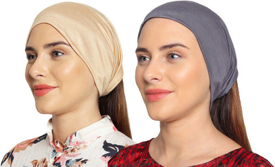 MONATI Solid Skull Cap Cap(Pack of 2)