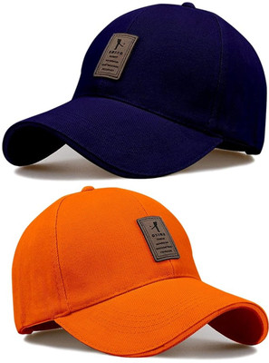 CLASSYMESSI Solid, Self Design, Printed Sports/Regular Cap Cap(Pack of 2)