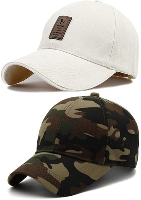 cap world Solid, Self Design Sports/Regular Cap Cap(Pack of 2)