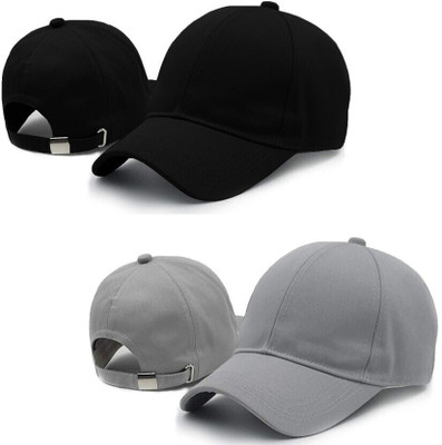 Fizox Self Design, Striped, Solid Sports/Regular Cap Cap(Pack of 2)