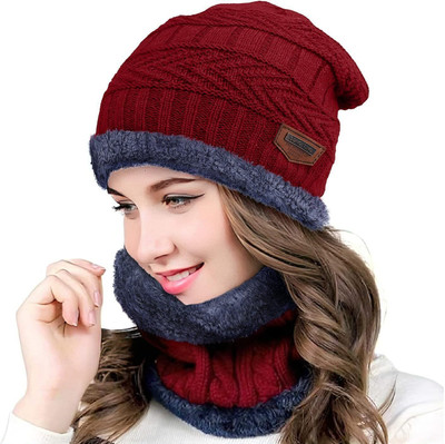 TruFlair Checkered Beanie Cap(Pack of 2)