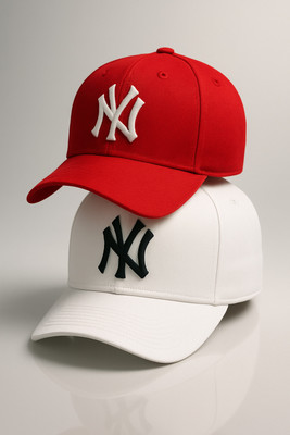 CLASSYMESSI Solid, Self Design, Embroidered Sports/Regular Cap Cap(Pack of 2)