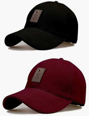 ZESTIQ Solid Sports/Regular Cap Cap(Pack of 2)