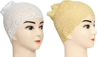 DCENT KRAFT Self Design Skull Cap Cap(Pack of 2)