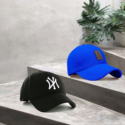 CLASSYMESSI Solid, Printed Sports/Regular Cap Cap(Pack of 2)