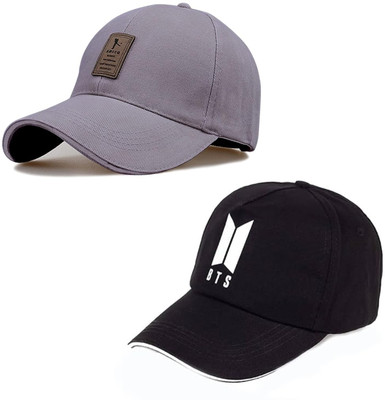 CLASSYMESSI Solid, Self Design, Embroidered Sports/Regular Cap Cap(Pack of 2)