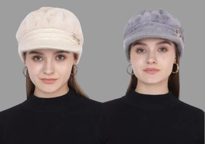 GLAMHOOD Solid Visor Cap Cap(Pack of 2)