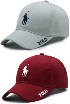 Polo store Embroidered Snapback Cap Cap(Pack of 2)