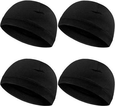 Bismaadh Solid Skull Cap Cap(Pack of 4)