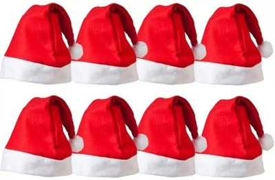 FancyAgents Solid Santa Cap Cap(Pack of 10)