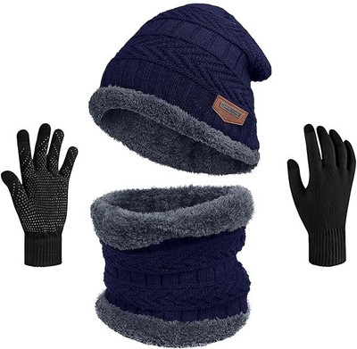 Adorazone Solid Beanie Cap(Pack of 4)