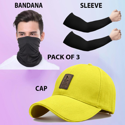 ALAMOS Solid Sports/Regular Cap Cap(Pack of 3)