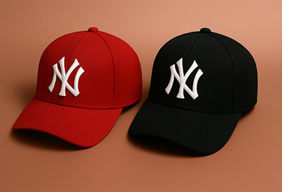 CLASSYMESSI Embroidered, Self Design, Solid Sports/Regular Cap Cap(Pack of 2)