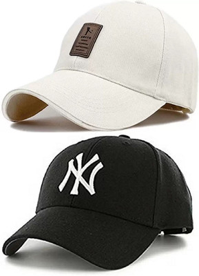 HMOGOVON Solid Sports/Regular Cap Cap(Pack of 2)