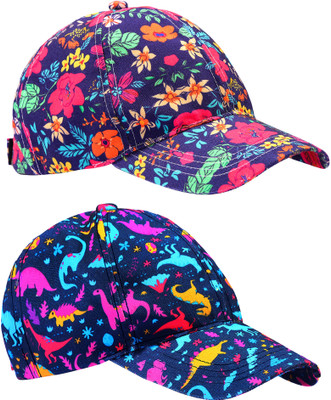 Knotyy Printed, Self Design, Solid Sports/Regular Cap Cap(Pack of 2)