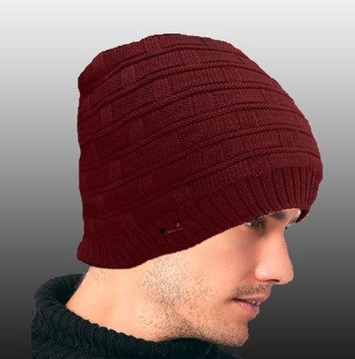 COOL INDIANS Self Design, Solid Beanie Cap