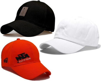 ILLEARION Solid, Self Design, Embroidered Sports/Regular Cap Cap(Pack of 3)