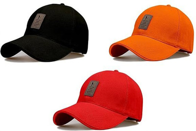 Dcmr Self Design, Solid, Striped Sports/Regular Cap Cap(Pack of 3)