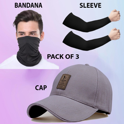 ALAMOS Solid Sports/Regular Cap Cap(Pack of 3)