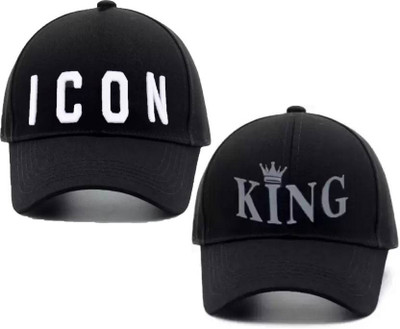 b for u Self Design, Solid Sports/Regular Cap Cap(Pack of 2)
