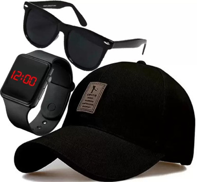 FLEXCYCAP Solid, Self Design Skull Cap Cap(Pack of 3)