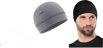 Maa Hosiery Solid Skull Cap Cap(Pack of 2)