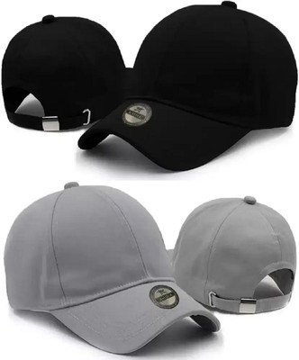 FD FLORIDA Solid, Self Design Sports/Regular Cap Cap(Pack of 2)