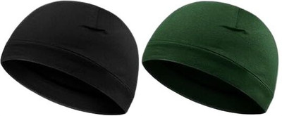 HEENA HOSIERY Solid Skull Cap Cap(Pack of 2)