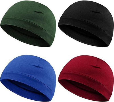 Bismaadh Solid Skull Cap Cap(Pack of 4)