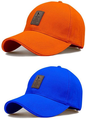 EDENSCOPE Self Design, Solid Sports/Regular Cap Cap(Pack of 2)