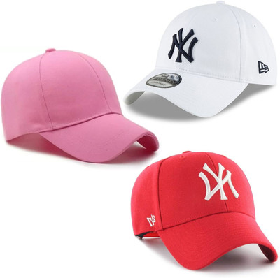 selloria Solid, Solid, Embroidered Sports/Regular Cap Cap(Pack of 3)