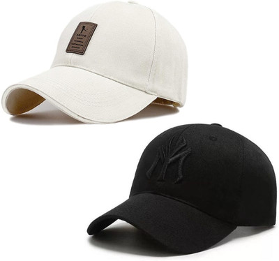 CLASSYMESSI Self Design Sports/Regular Cap Cap(Pack of 2)