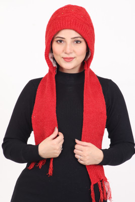 trendbite Self Design Beanie Cap