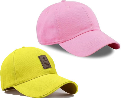 CLASSYMESSI Solid, Self Design, Embroidered Sports/Regular Cap Cap(Pack of 2)