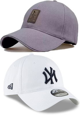 ILLEARION Solid, Self Design, Embroidered Sports/Regular Cap Cap(Pack of 2)