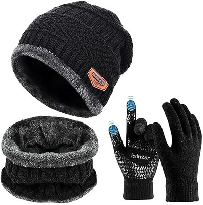 HappenWell Self Design, Woven Beanie Cap