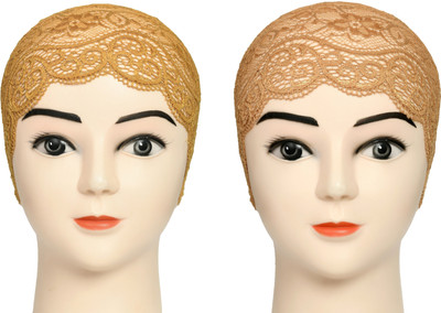 Sk world Self Design Skull Cap Cap(Pack of 2)