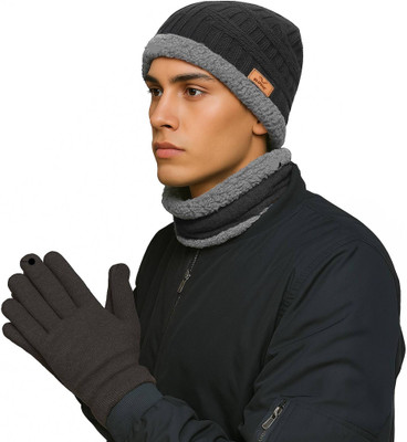 SLOVIC Solid Beanie Cap(Pack of 3)