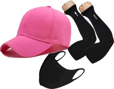 CLASSYMESSI Solid, Self Design Sports/Regular Cap Cap(Pack of 3)