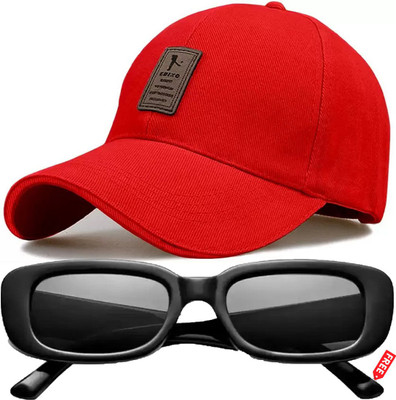 Rozti Self Design, Solid Sports/Regular Cap Cap(Pack of 2)