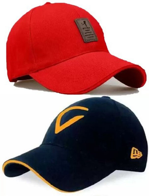 cap world Self Design Sports/Regular Cap Cap(Pack of 2)