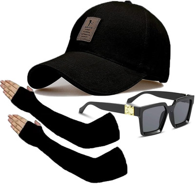 CLASSYMESSI Solid, Self Design Sports/Regular Cap Cap(Pack of 3)