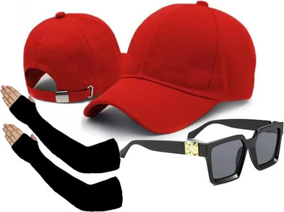 CLASSYMESSI Solid, Self Design Sports/Regular Cap Cap(Pack of 3)
