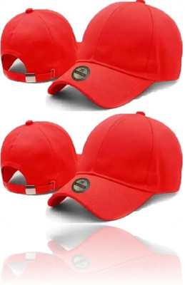 CLASSYMESSI Self Design, Solid Sports/Regular Cap Cap(Pack of 2)