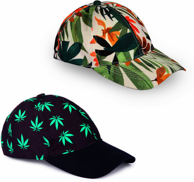 Knotyy Printed Snapback Cap Cap(Pack of 2)