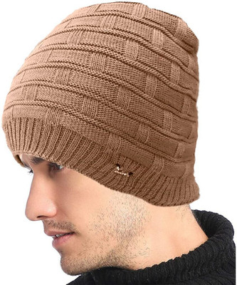TRUE INDIAN Solid Beanie Cap