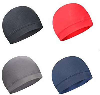 plutoprom Solid Skull Cap Cap(Pack of 4)
