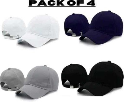 SK ROYAL Solid Sports/Regular Cap Cap(Pack of 4)