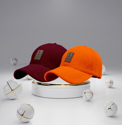 Edixo Self Design Sports/Regular Cap Cap(Pack of 2)